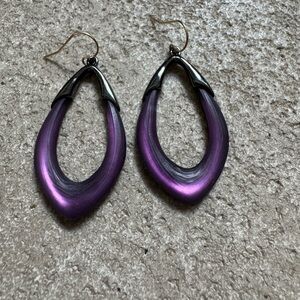 Alexis Bittar lucite purple earrings